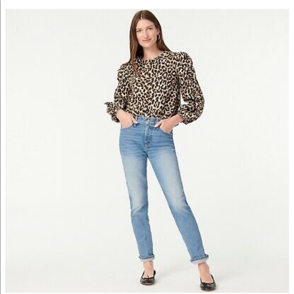 {J. Crew} Ruffle-Sleeve Top - Picture 2 of 10